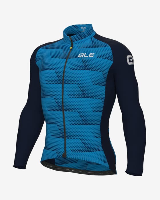 Maillot Alé Solid Sharp manga larga azul claro negro