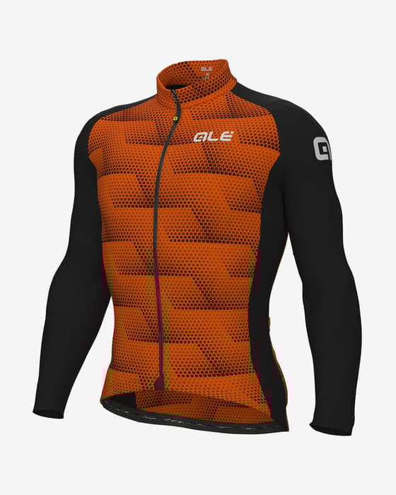 Maillot Alé Solid Sharp manche longue orange rouille noir