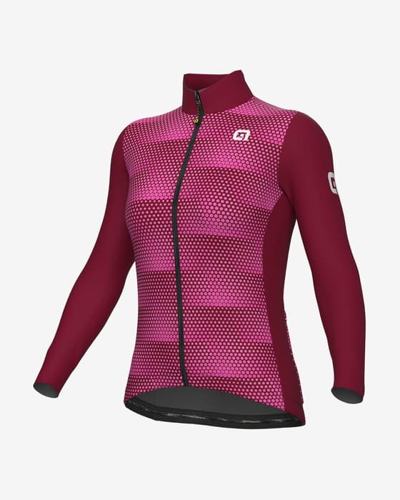 Maillot Alé Solid Sharp manche longue rose clair grenat femme