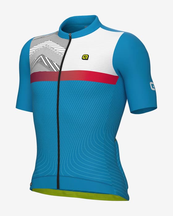Maillot Alé PRS Zig Zag manga corta azul celeste blanco rosa
