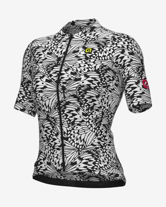 Maillot Alé PR.E Papillon manga corta blanco negro mujer