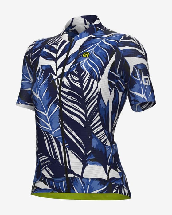 Maillot Alé PRS Leaf manga corta azul blanco mujer