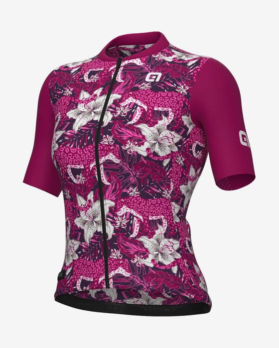 Maillot Alé PR.E Hibiscus manga corta lila multicolor mujer
