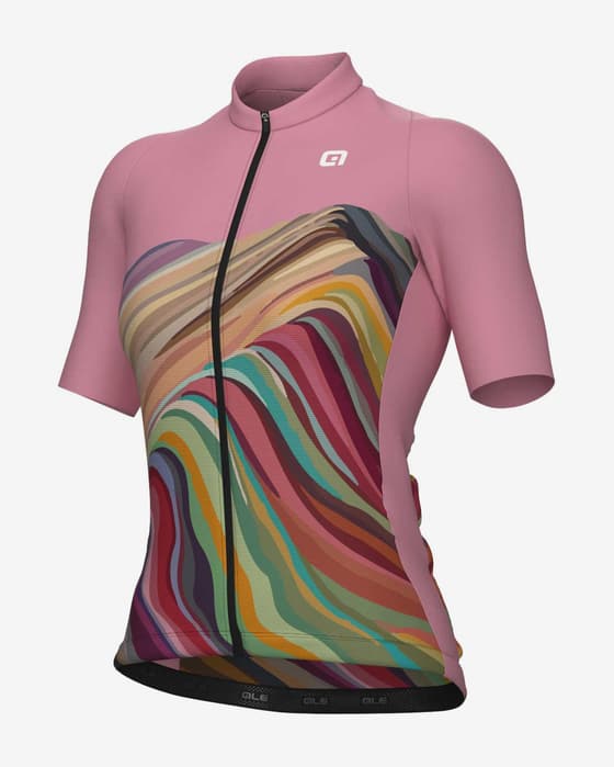 Maillot Alé PR.E Rainbow manche courte rose femme