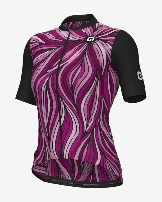Maillot Alé PRAGMA Art manche courte rose noir femme