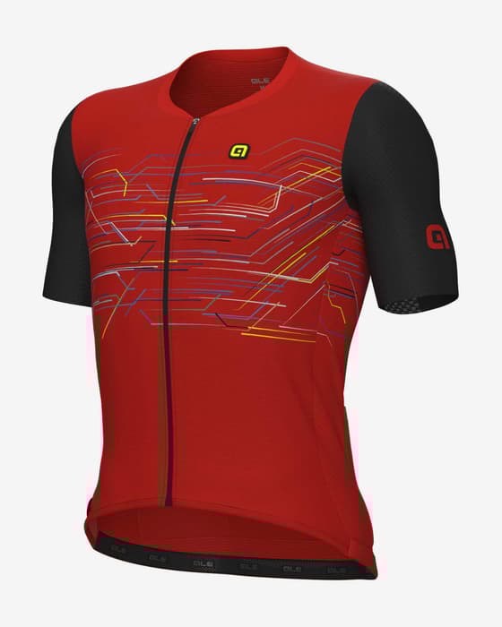 Maillot Alé PR.E Megabyte manche courte rouge noir