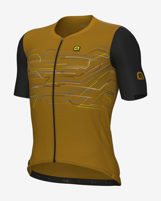 Maillot Alé PR.E Megabyte manche courte ocre noir