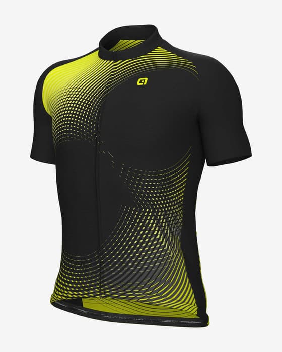 Maillot Alé PRAGMA Optical manche courte jaune fluo noir