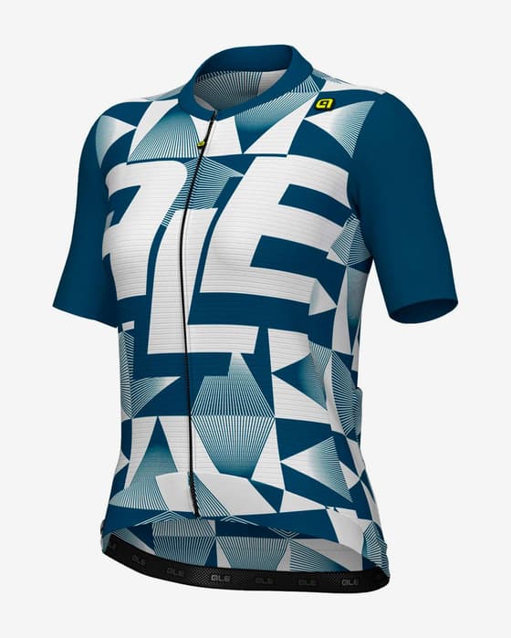 Maillot Alé PR.E Multiverso manches courtes bleu blanc femme