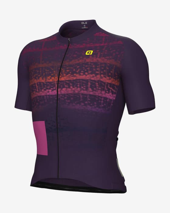 Maillot Alé Off-Road Gravel Creek manche courte aubergine