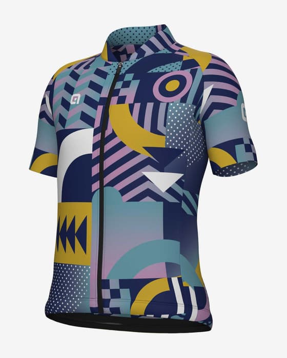 Maillot Alé Games manche courte turquoise rose orange enfant