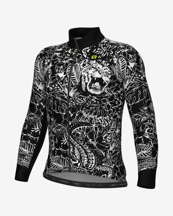 Maillot Alé PRAGMA Safari manche longue blanc intense noir