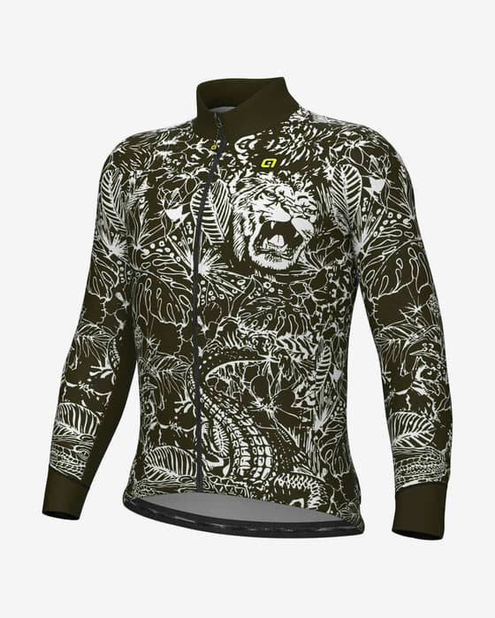 Maillot Alé PRAGMA Safari manche longue blanc pur vert