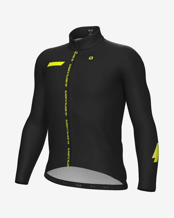 Maillot Alé PR.E Follow Me manche longue noir profond jaune