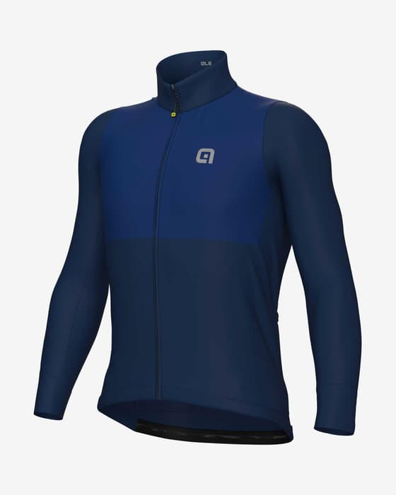 Maillot Alé Off Road Gravel Dual manche longue bleu marine noir