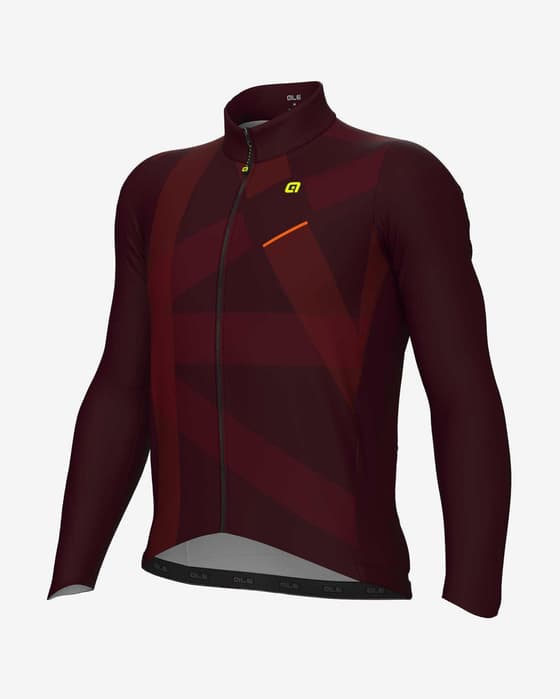 Maillot Alé PRAGMA Direction manche longue rouge intense orange