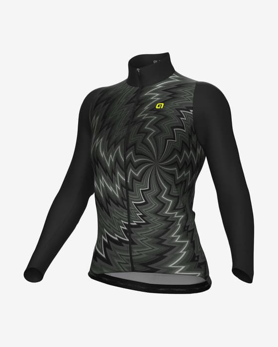 Maillot Alé PR.E Liquid manche longue noir mat blanc femme