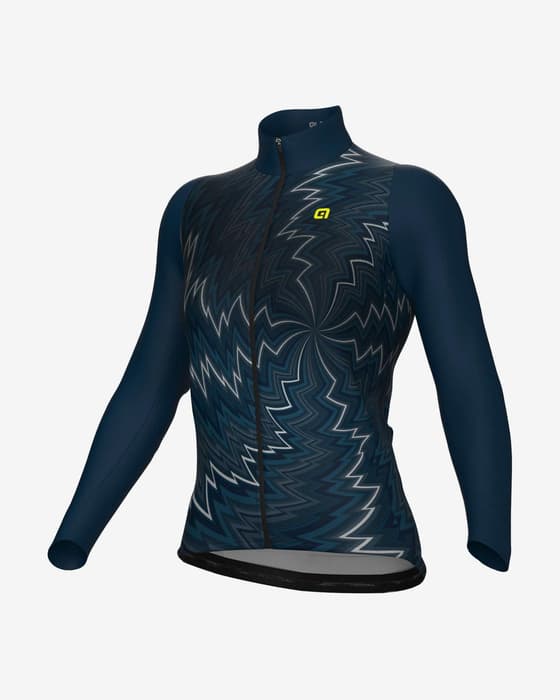 Maillot Alé PR.E Liquid manche longue bleu profond blanc femme