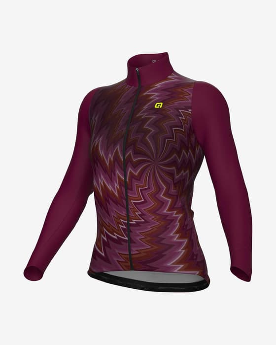Maillot Alé PR.E Liquid manche longue violet mat blanc femme