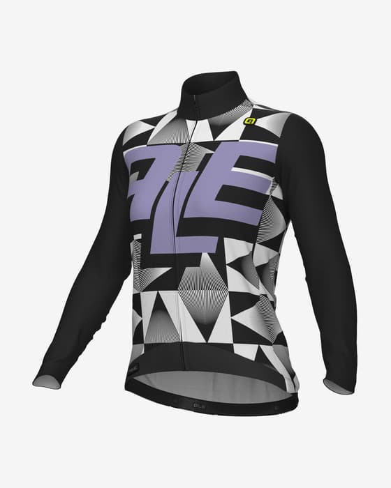 Maillot Alé PR.E Multiverso manche longue noir intense blanc lilas femme