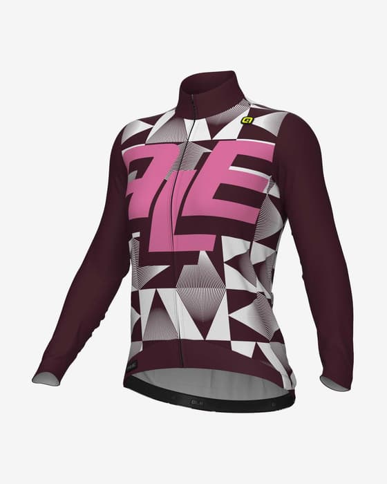 Maillot Alé PR.E Multiverso manche longue noir mat blanc rose femme