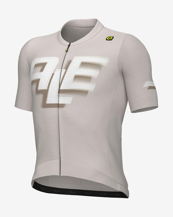 Maillot Alé PR-E Sauvage manches courtes gris logo blanc