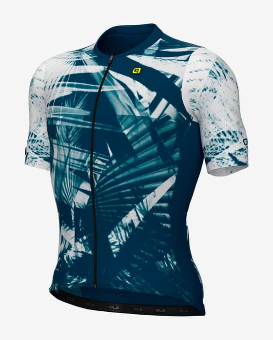 Maillot Alé PR-E Palm manches courtes bleu blanc gris