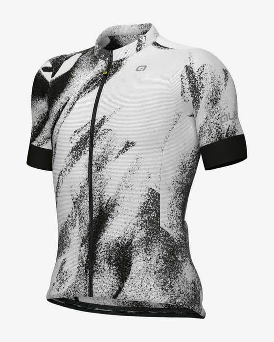 Maillot Alé PRAGMA Trace manches courtes blanc noir