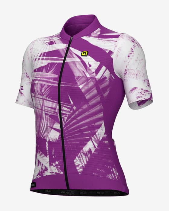 Maillot Alé PR.E Palm manches courtes lilas blanc femme