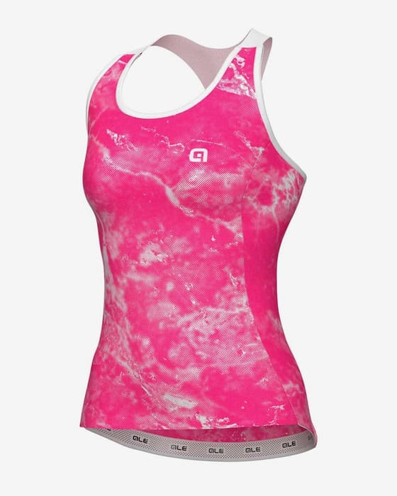 Maillot Alé PRAGMA Marble sans manches fuchsia femme