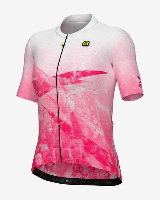 Maillot Alé PR.E Quartz manches courtes rose blanc femme
