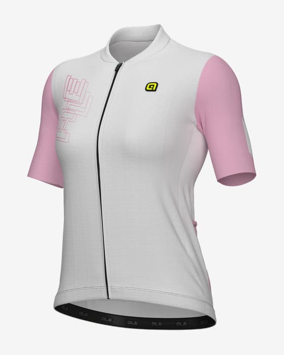 Maillot Alé PR.E Follow Me manches courtes blanc rose femme