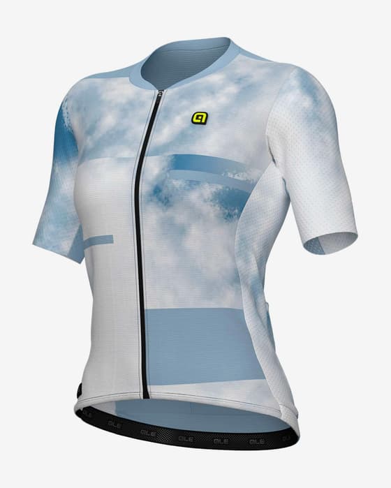 Maillot Alé PR.E Atmosfera manches courtes gris bleu-blanc femme