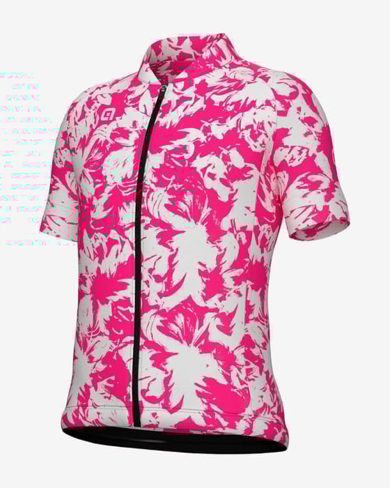 Maillot Alé Follow Me Essenza manches courtes rose blanc enfant