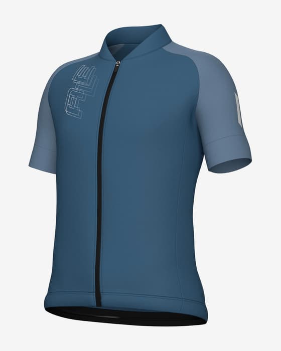 Maillot Alé Follow Me manches courtes bleu gris enfant