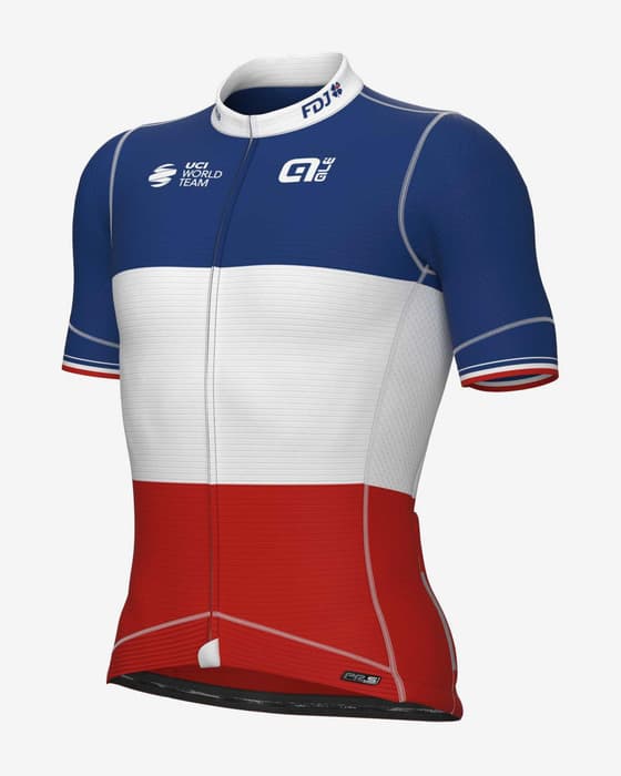 Maillot Groupama-FDJ 2023 French Champion blanc rouge bleu