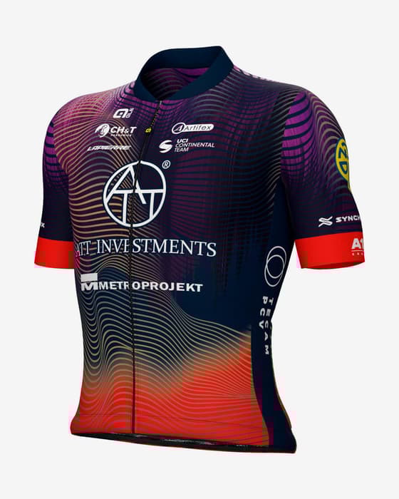Maillot Team ATT Investments 2024 Prime manche courte lilas rouge