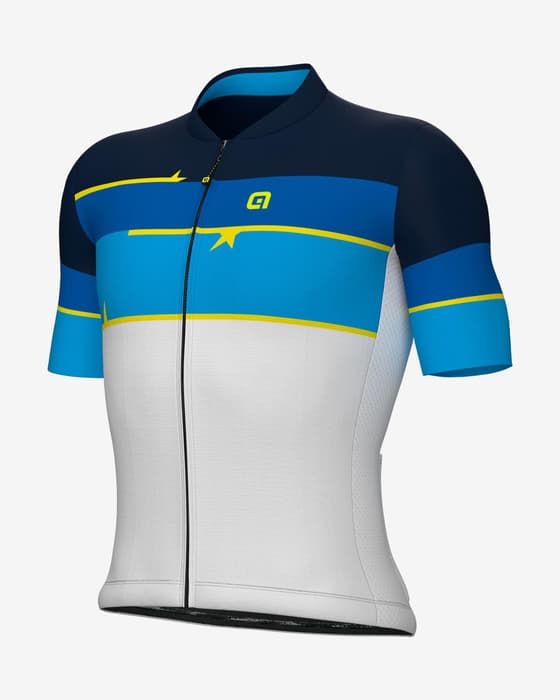 Maillot Champion d'Europe UEC manches courtes bleu blanc
