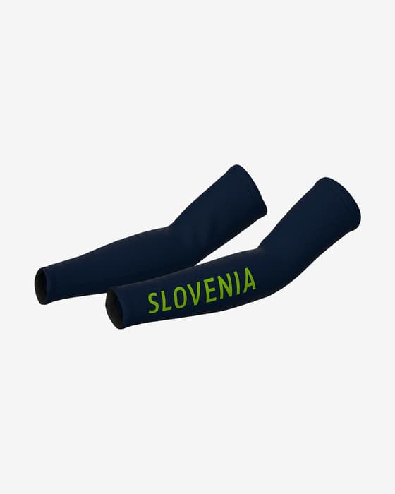 Slovenian Federation Armlinge schwarz/Logo grün
