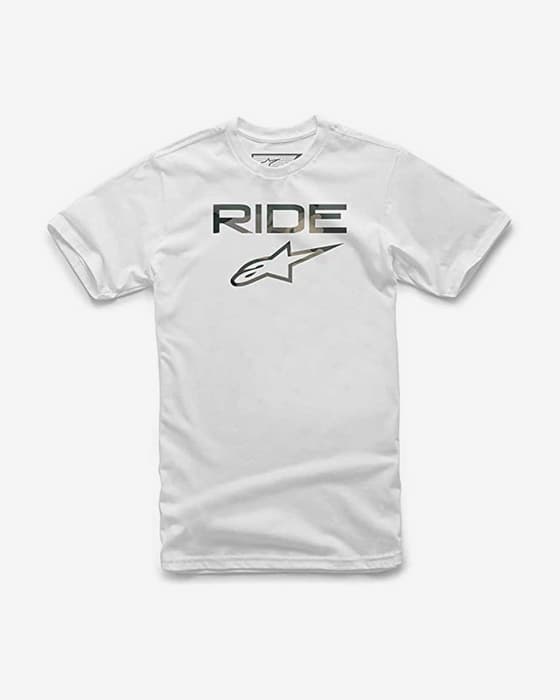 Camiseta Alpinestars Ride 2.0 Camo manga corta blanco neutro