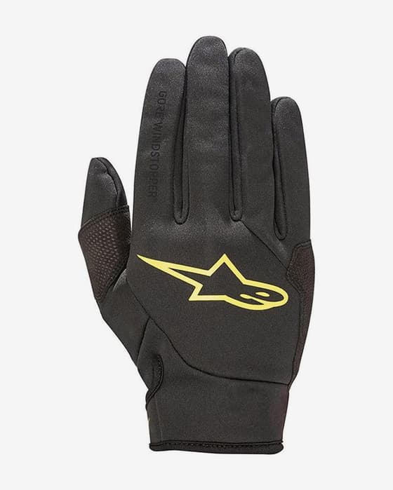 Guanti Alpinestars Cascade Gore Windstopper nero giallo