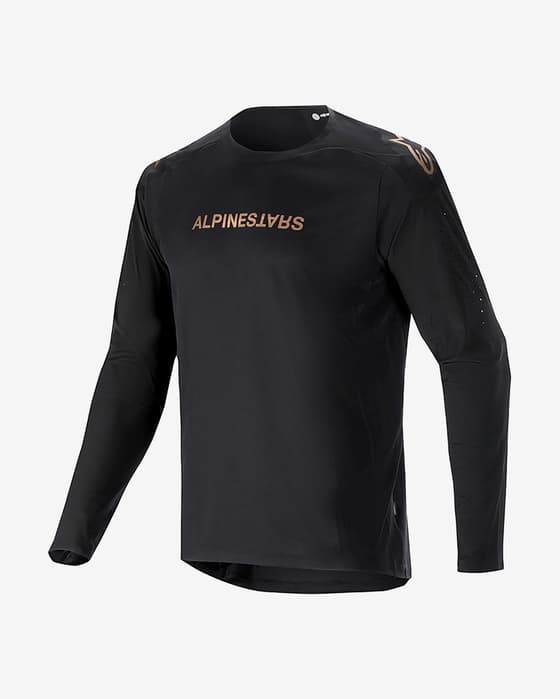 Maillot Alpinestars A-Aria Polartec Switch manches longues noir foncé orange