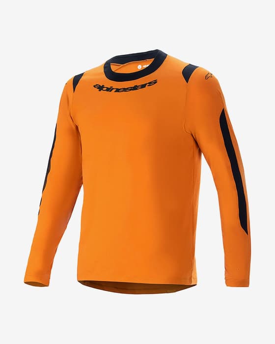 Maillot Alpinestars A-Dura Dri Wool manches longues orange foncé noir