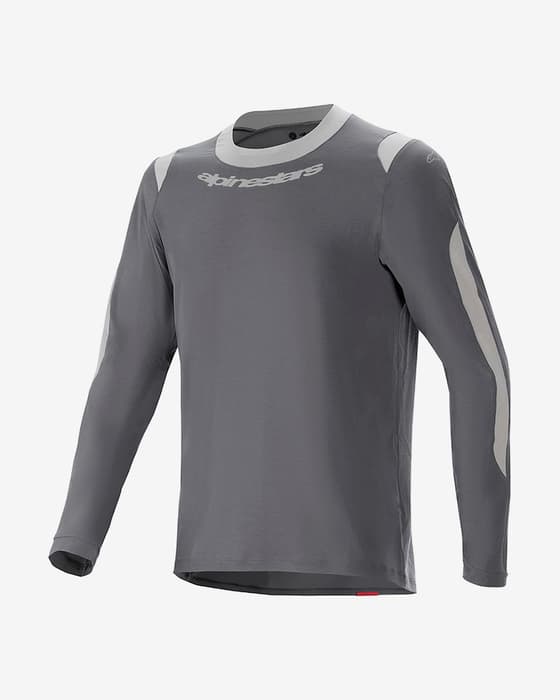 Maillot Alpinestars A-Dura Dri Wool manches longues gris foncé blanc