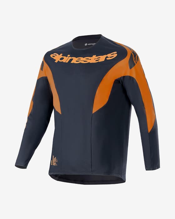 Maillot Alpinestars A-Supra Race manches longues noir mat orange