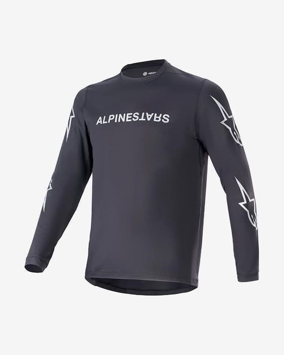 Maillot Alpinestars A-Dura Switch manches longues noir mat blanc