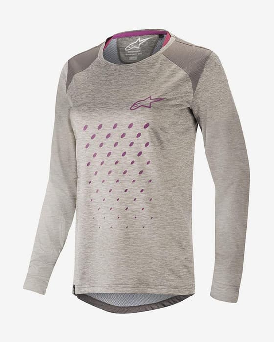 Maillot Alpinestars Stella Alps 6.0 manga larga gris rosa mujer