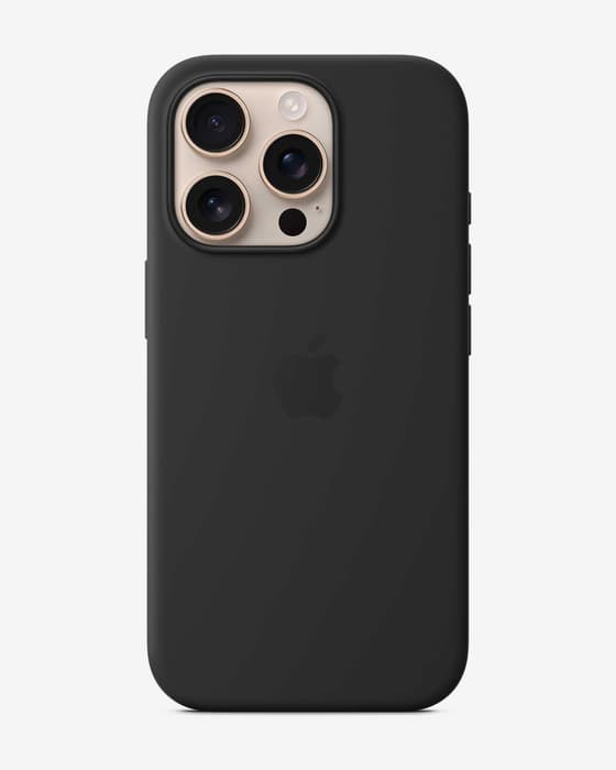 Funda de silicona con MagSafe Apple para iPhone 16 Pro negro