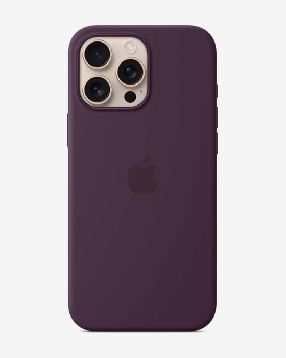 Funda de silicona con MagSafe Apple para iPhone 16 Pro Max violeta ciruela