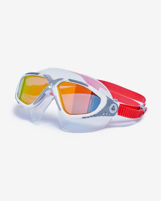 Aqua Sphere Vista Schwimmbrille rot/weiß mit gelben transparenten Gläsern